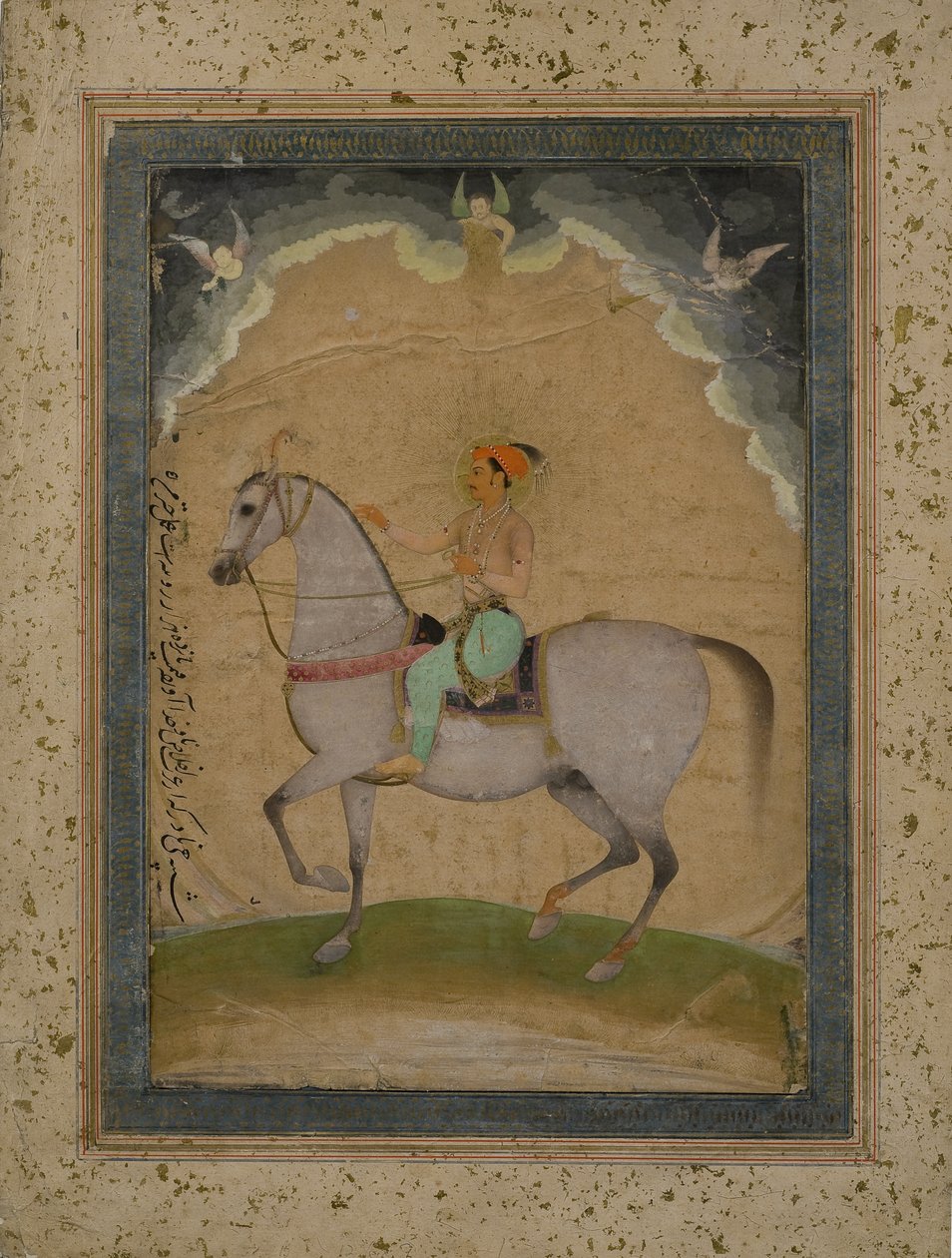 Ritratto equestre del Principe Dara Shikoh da giovane, 1640 da Chitarman