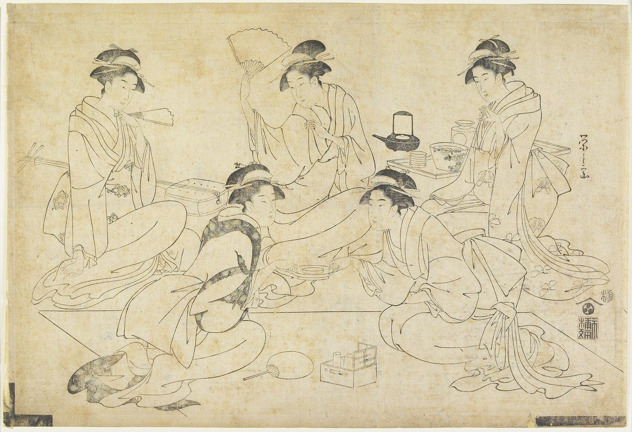 Cinque bellezze, 1787-1796 da Chobunsai Eishi