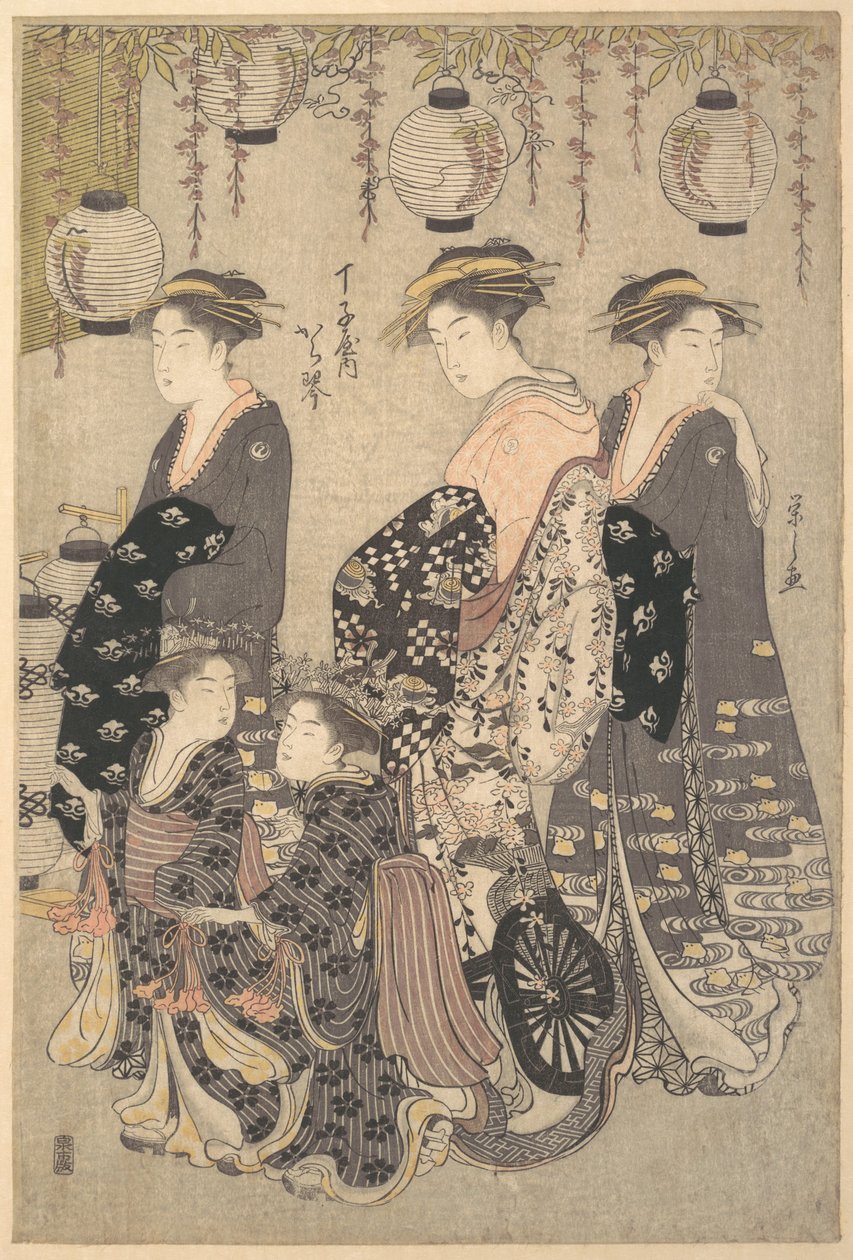 Karakoto di Chojiya in parata da Chobunsai Eishi