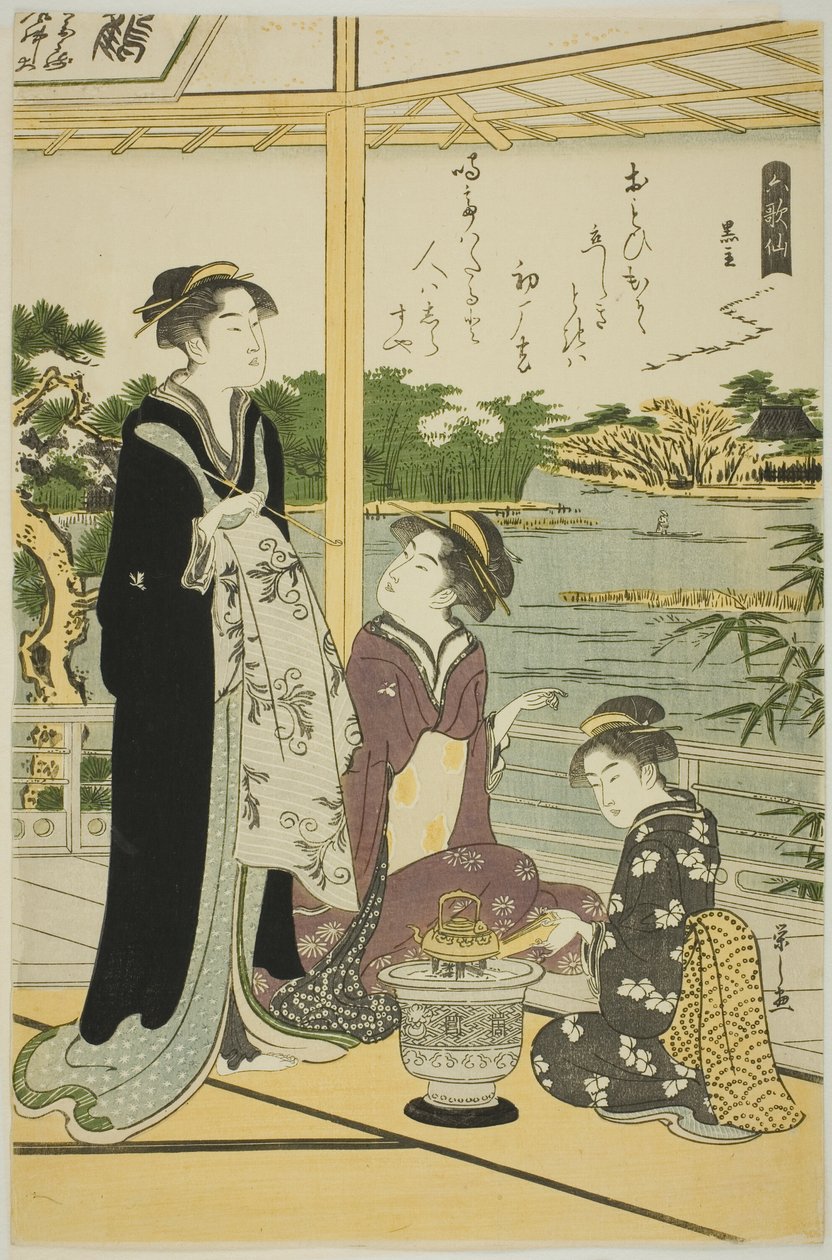 Kuronushi, dalla serie "Sei poeti immortali (Rokkasen)" da Chobunsai Eishi