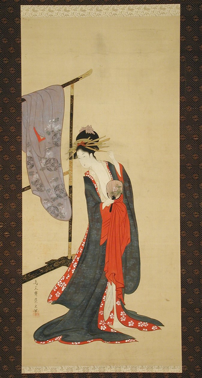 Oiran im Sommerkimono da Chobunsai Eishi