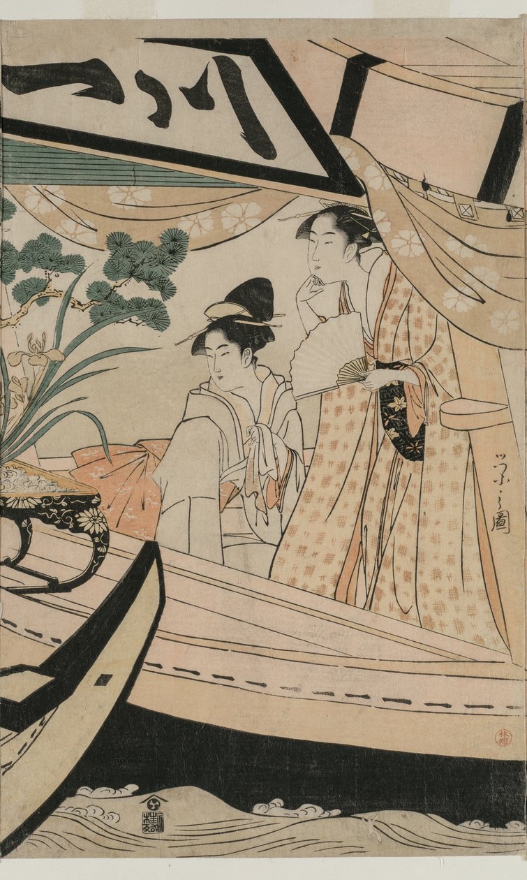 Festa sulla barca da piacere Kawaichimaru da Chobunsai Eishi