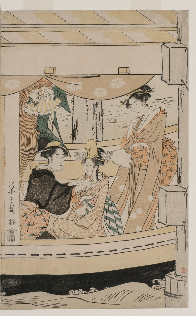 Festa sulla barca da piacere Kawaichimaru da Chobunsai Eishi