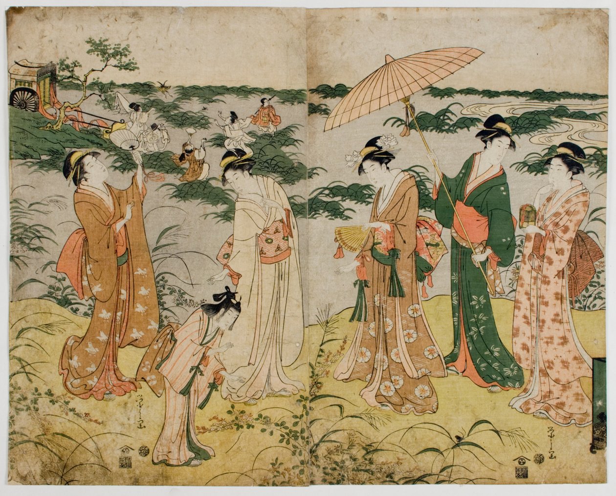 Caccia alle lucciole da Chobunsai Eishi