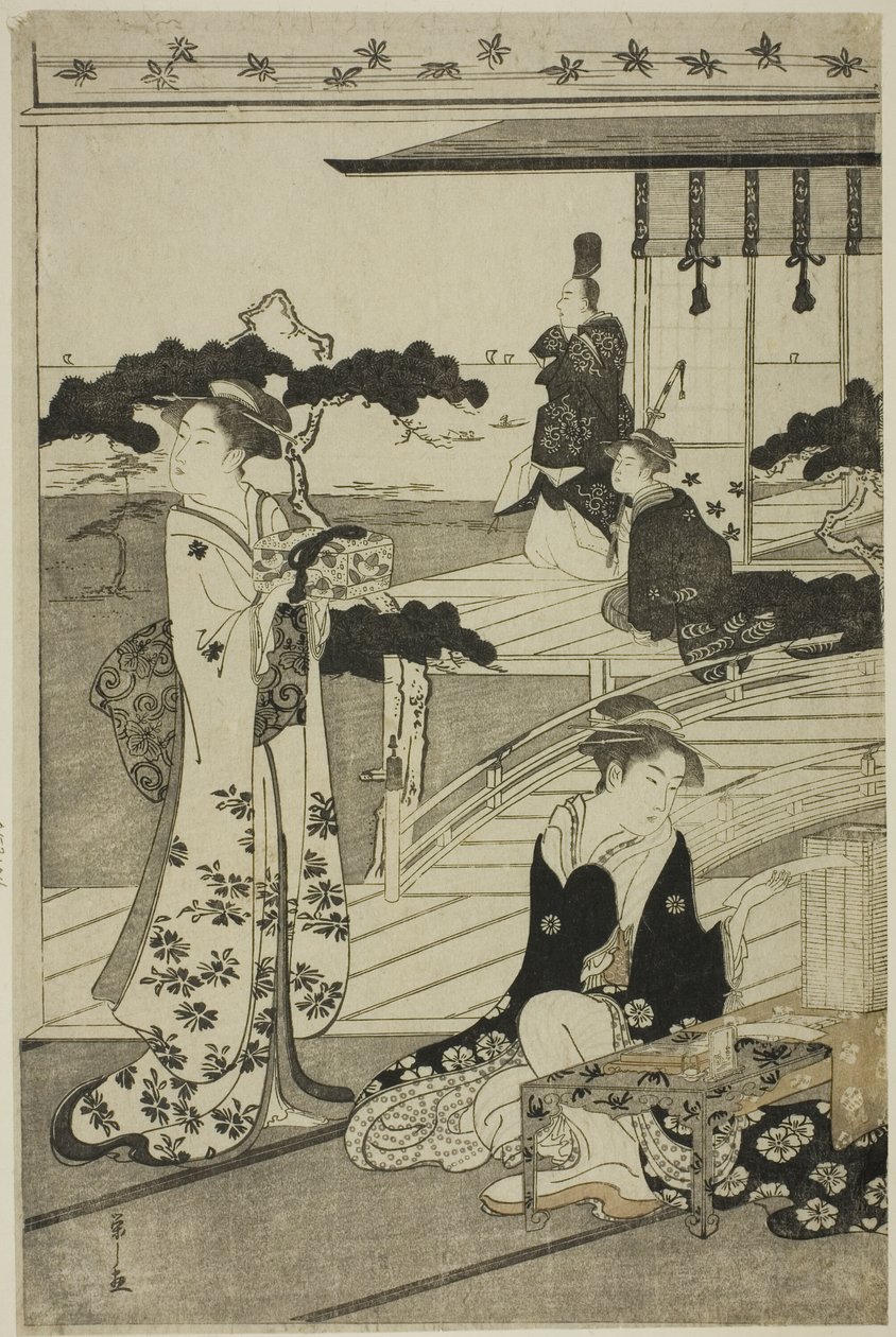 Suma, dalla serie "Una Parodia alla Moda del Racconto di Genji (Furyu yatsushi Genji)" da Chobunsai Eishi