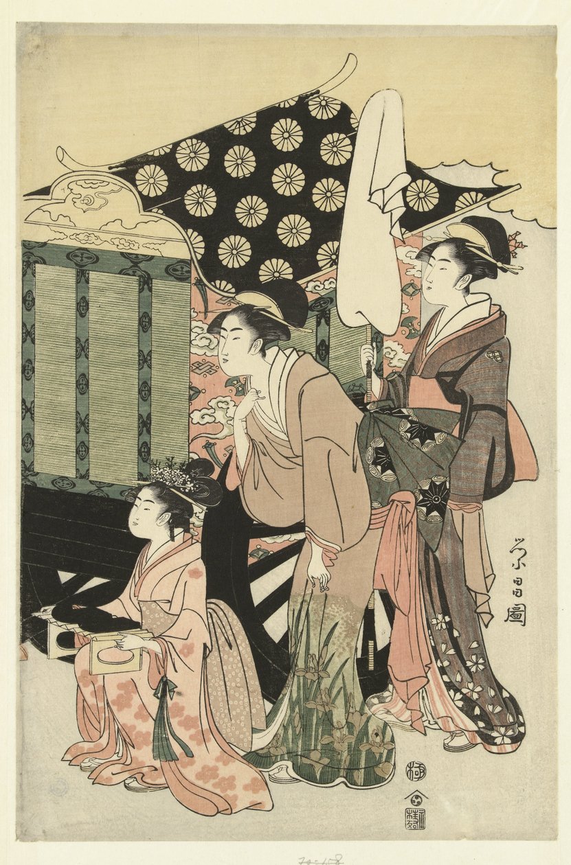 Prins Genji e Yugao da Chokosai Eisho