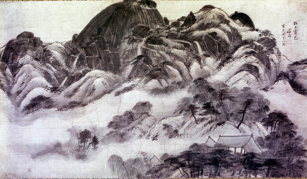 Arte coreana: Monte Inwang. Stampe di Chong Son (1676-1759). XVIII secolo. Collezione Jai Hyang John da Chong Son