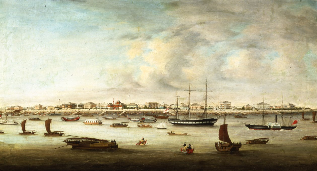 Barche da pesca cinesi, Shanghai, c.1857 da Chow Qua