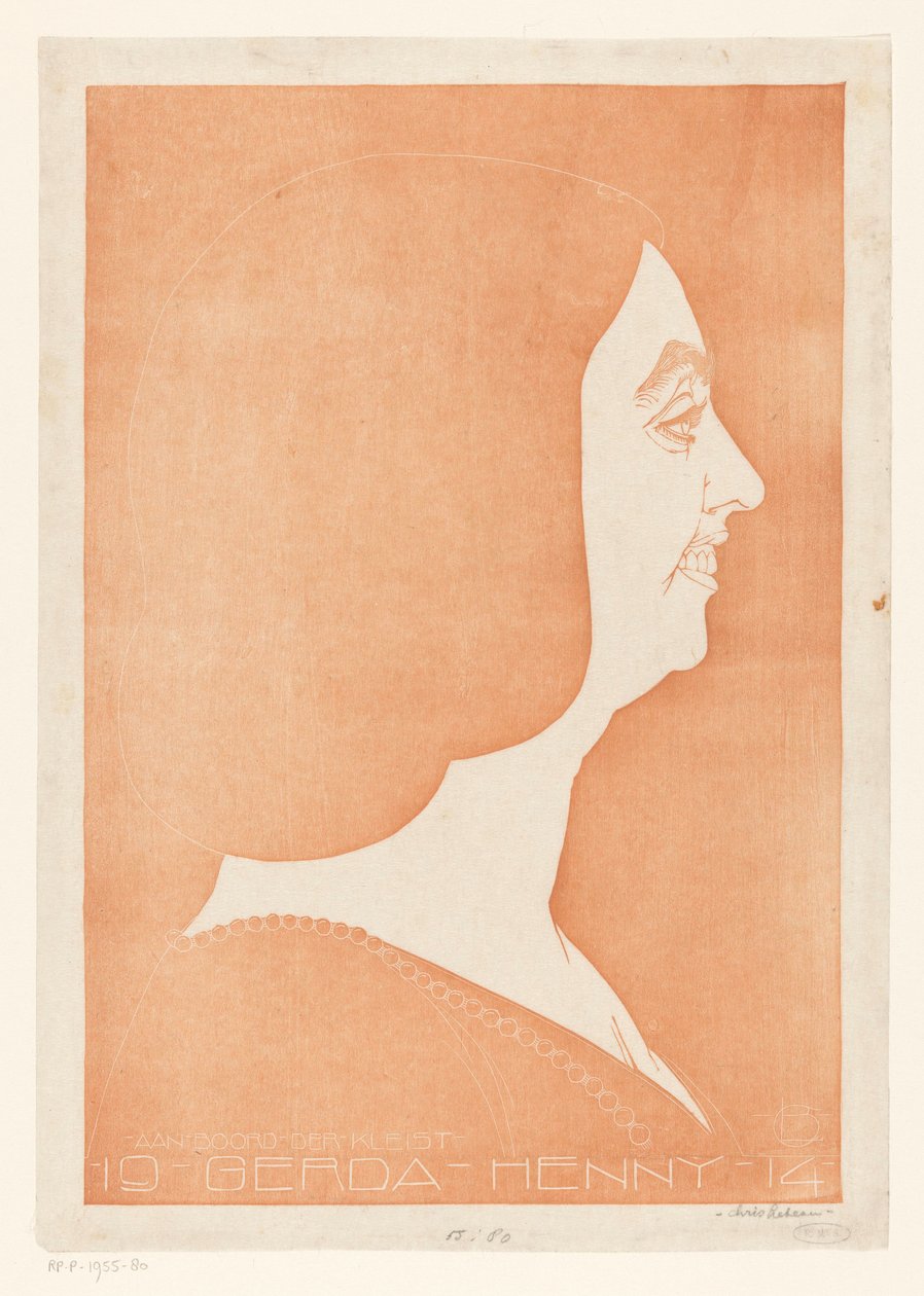 Ritratto di Gerda Henny da Chris Lebeau (signed by artist)
