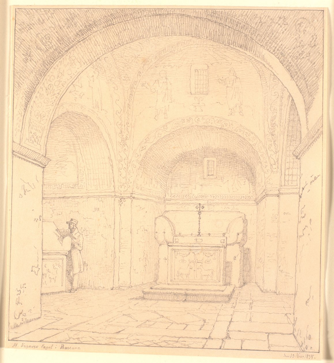 Tomba di Galla Placidia nella Cappella di San Nazareo a Ravenna da Christen Købke