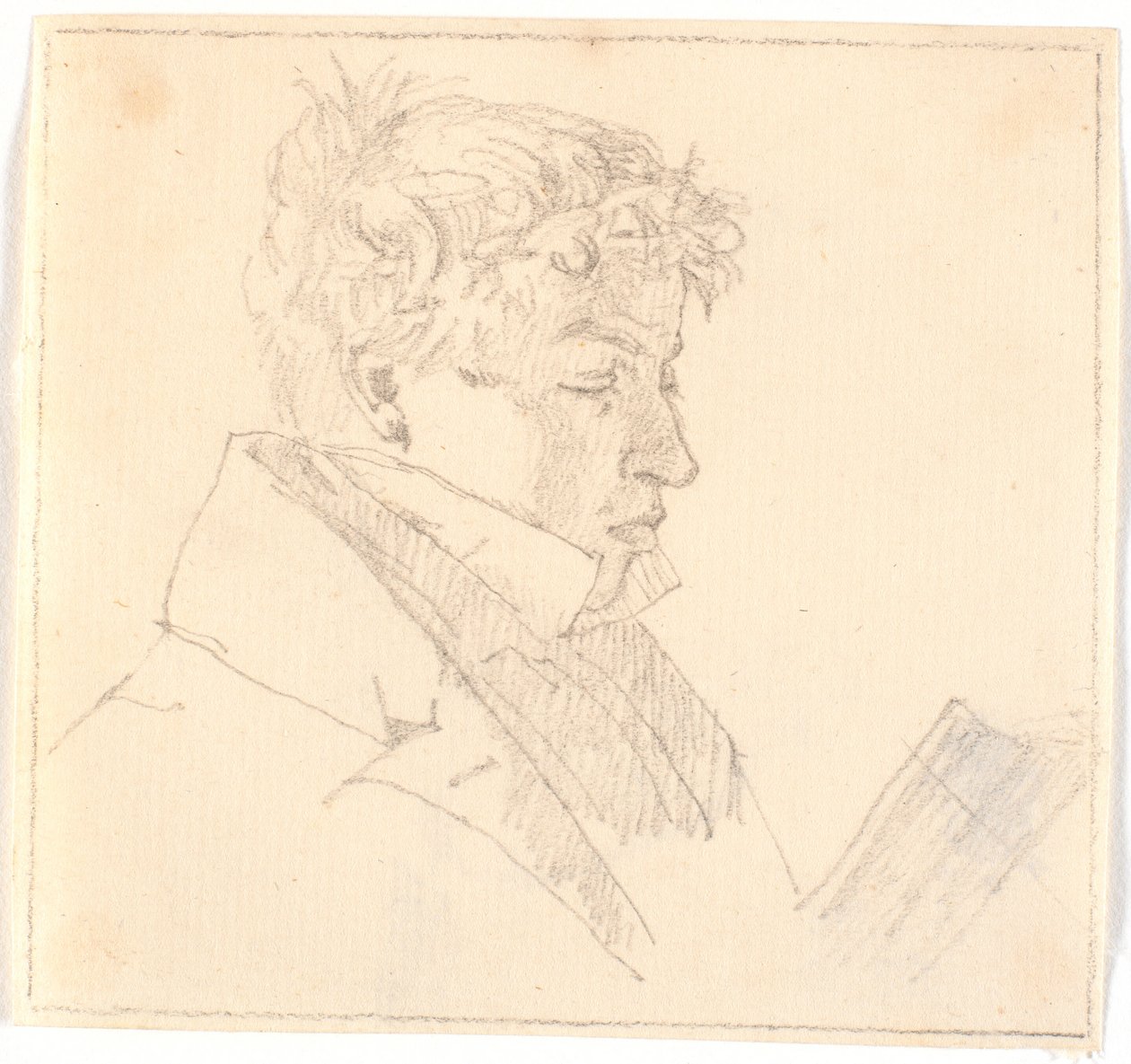 Læssende ung mand, kunstnerens ældste broder, pastor Carl Adolf Købke (1804-1840) ? da Christen Købke