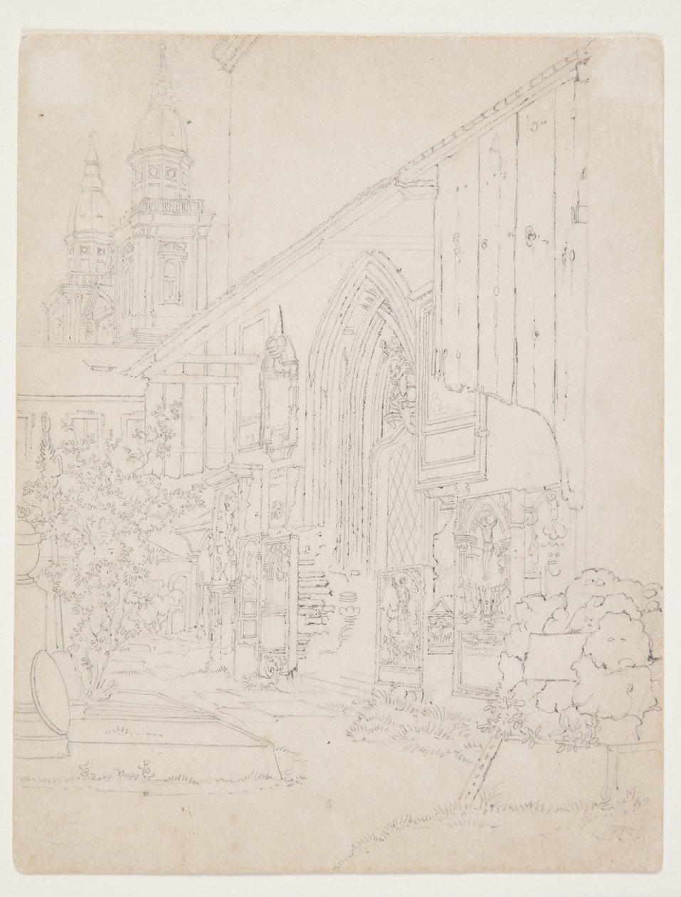 Veduta del cortile di una chiesa da Christen Købke