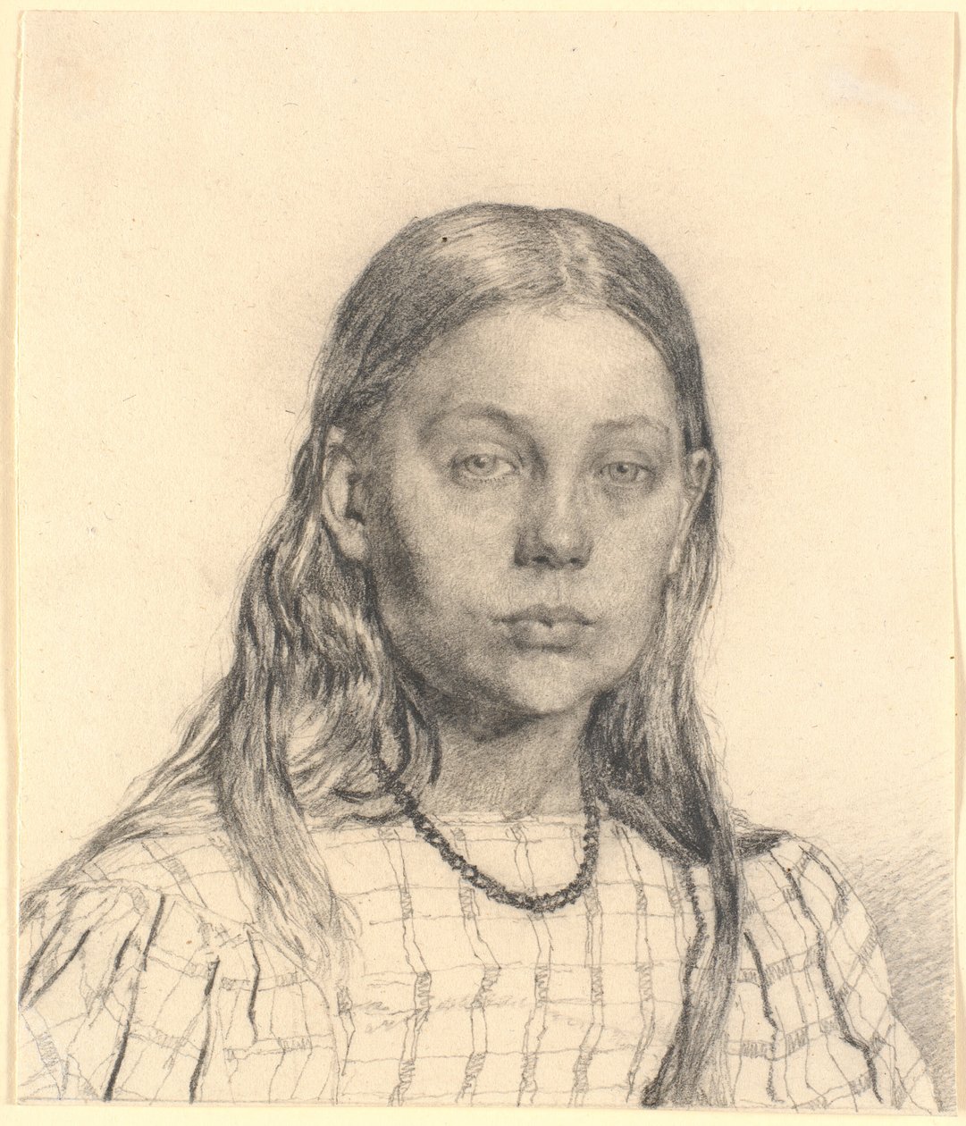 Giovane ragazza. Ritratto a mezzo busto da Christen Købke