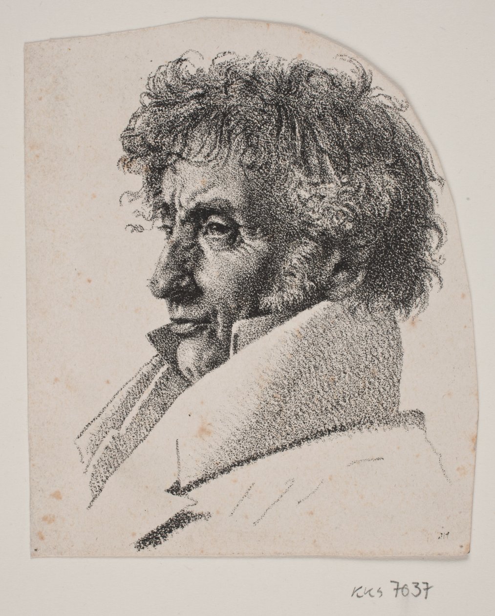 Ritratto del maestro fornaio Købke; frammento tratto da: Foglio con tre ritratti: il maestro fornaio Købke, Sophie Krohn e N. Feilberg da Christen Købke
