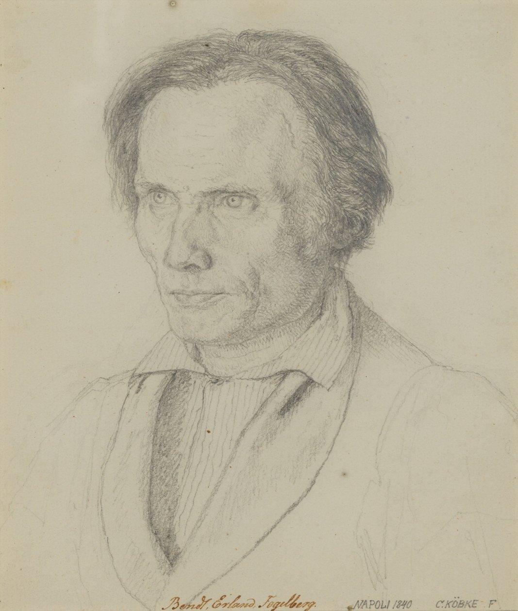 Bengt Erland Fogelberg (1786–1854), scultore, 1839 da Christen Købke