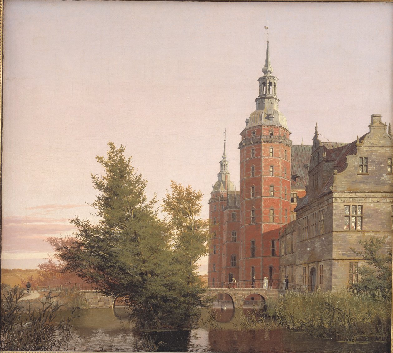 Castello di Frederiksborg visto da nord-ovest da Christen Købke