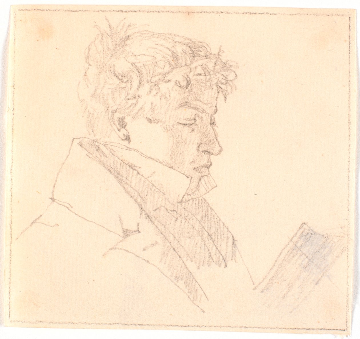 Læssende ung mand, kunstnerens ældste broder, pastor Carl Adolf Købke (1804-1840) ? da Christen Købke