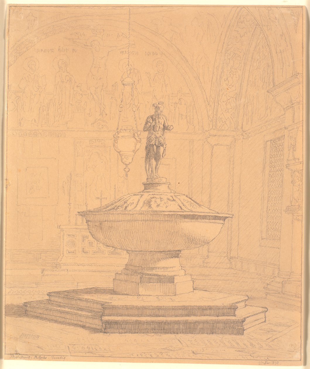 Teil der Taufkapelle bei St. Marco in Venedig da Christen Købke