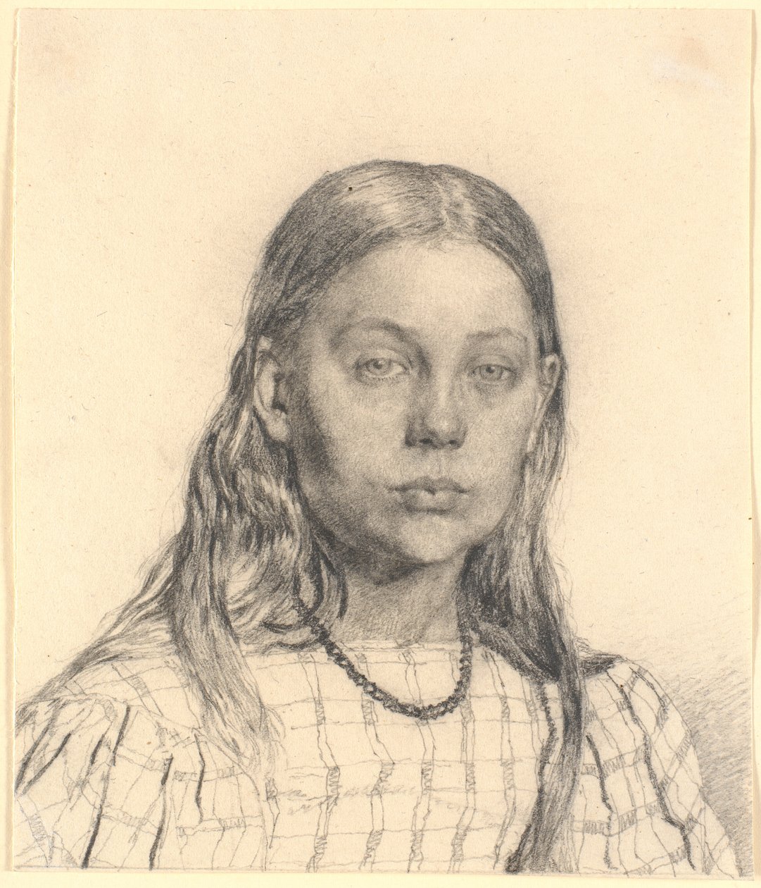 Giovane ragazza. Ritratto a mezzo busto da Christen Købke