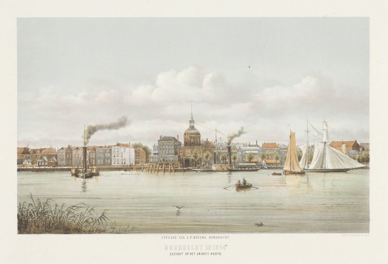 Veduta della Groothoofdspoort a Dordrecht da Christiaan Bos