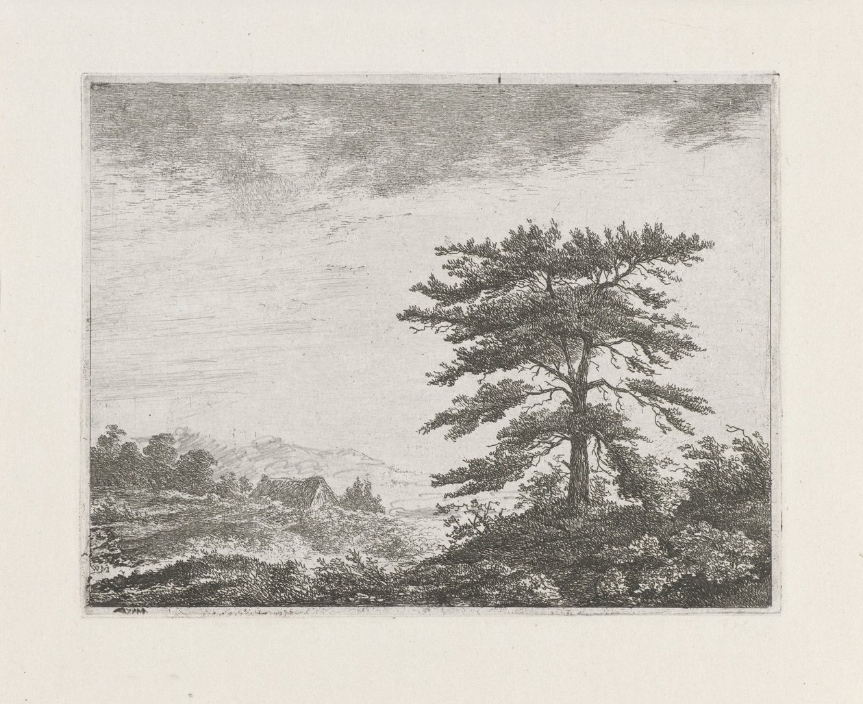 Albero in un paesaggio di brughiera da Christiaan Wilhelmus Moorrees