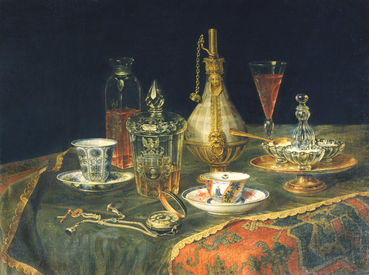 Cristallo di Boemia, tè e un orologio da Christian Berentz