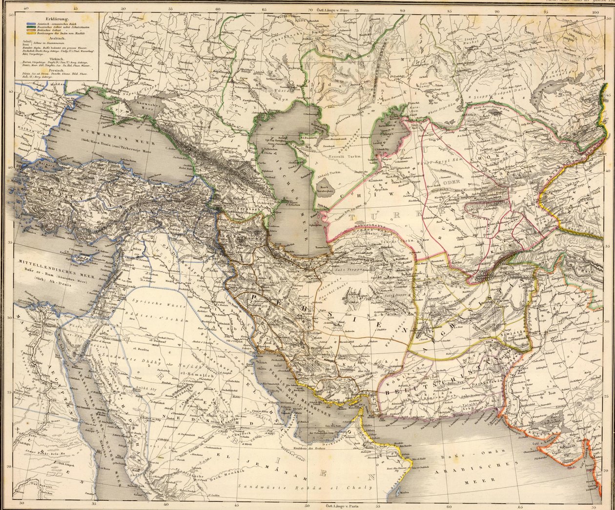 Asia occidentale da Christian Gottfried Daniel Stein