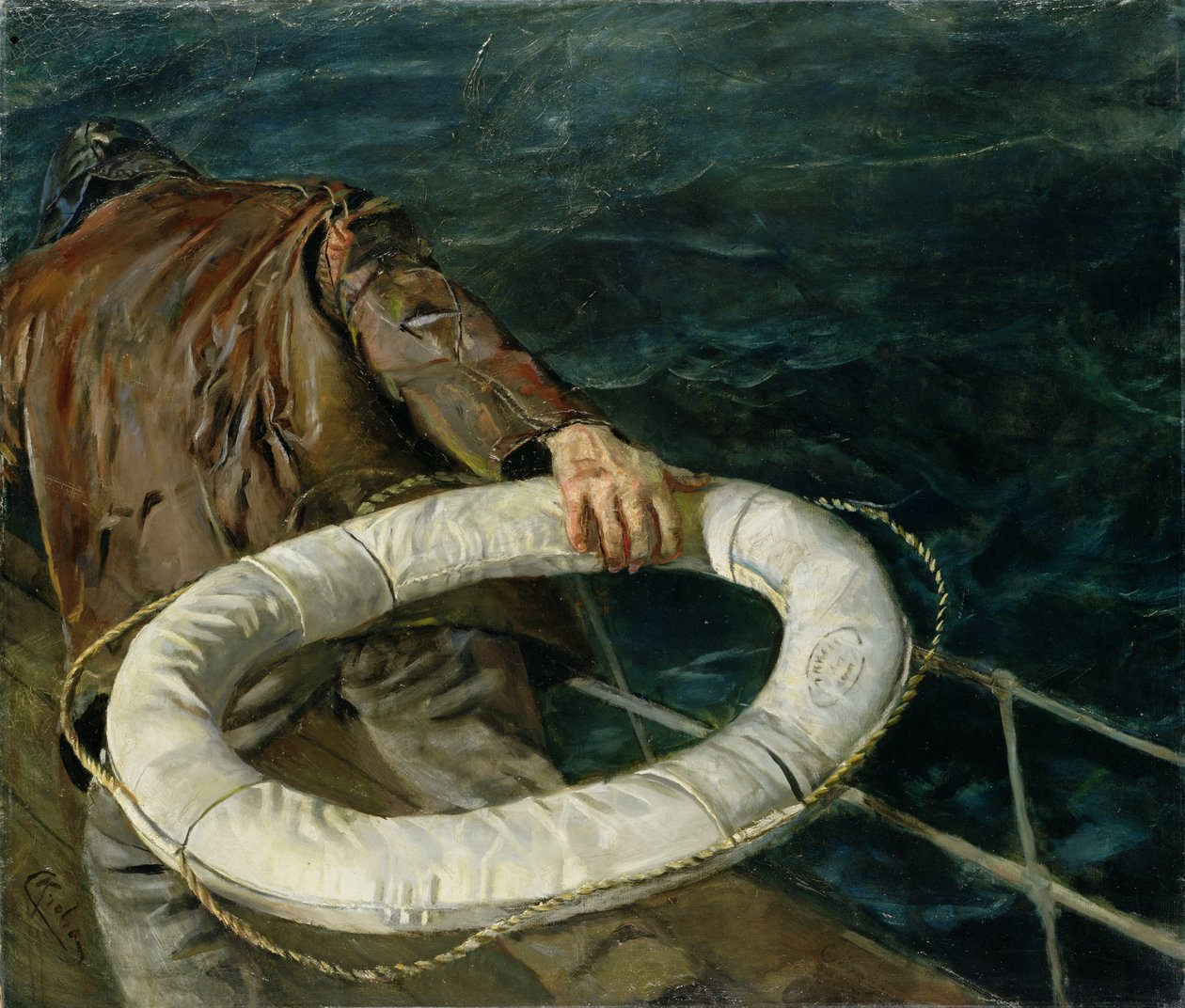 Uomo in mare da Christian Krohg