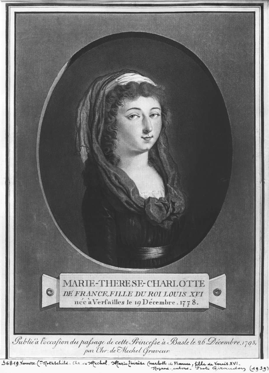 Marie-Therese-Charlotte di Francia (1778-1851) a diciassette anni da Christian von Mechel