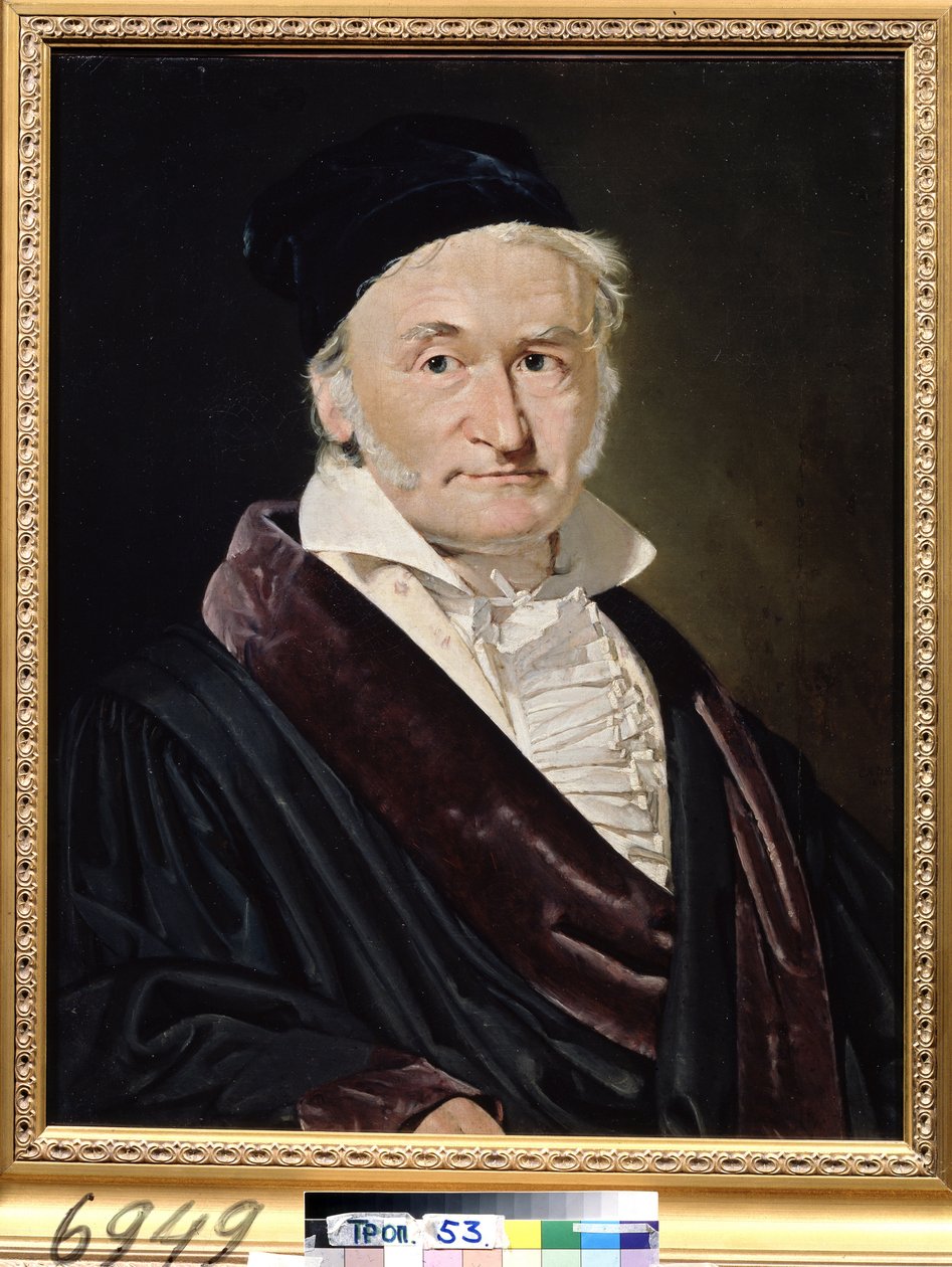 Ritratto del matematico, astronomo e fisico Carl Friedrich Gauss da Christian Albrecht Jensen