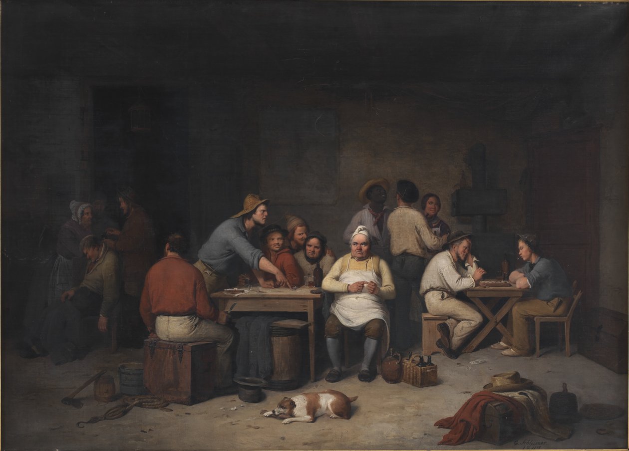 Una scena nella locanda Brokkensbod da Christian Andreas Schleisner