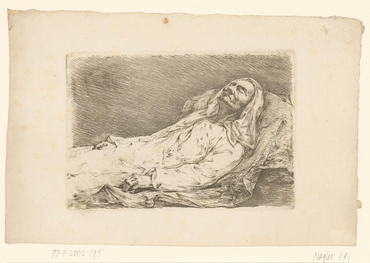 Ritratto di Christian Bernhard Rode sul letto di morte da Christian Bernhard Rode