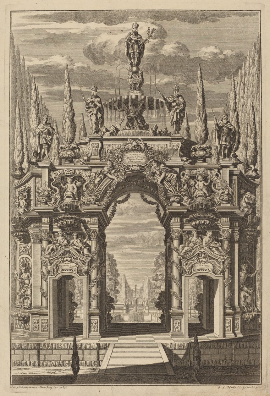 Arco di Trionfo per Federico IV da Christian Engelbrecht and Johann Andreas Pfeffel, after Peter Schubert von Ehrenberg