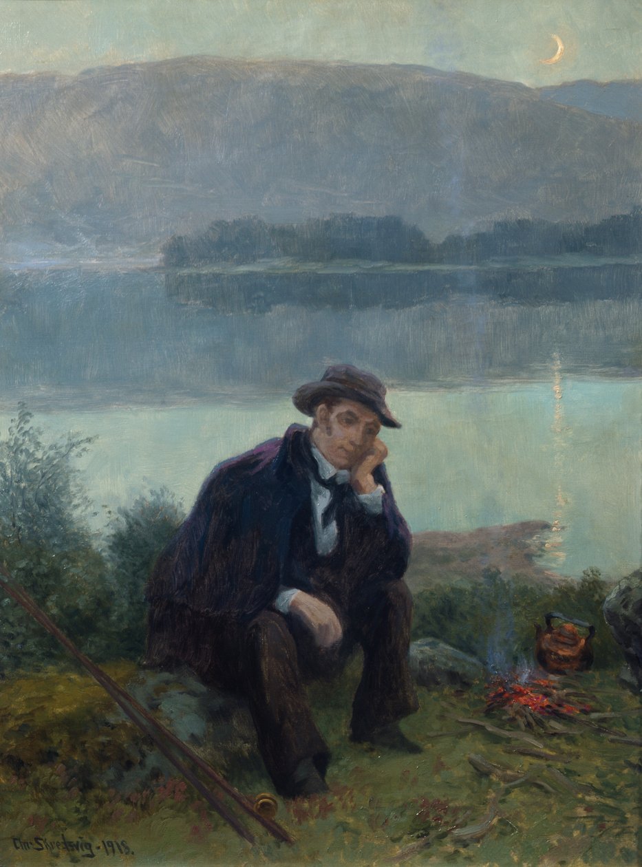 Joergen Moe in una battuta di pesca da Christian Eriksen Skredsvig