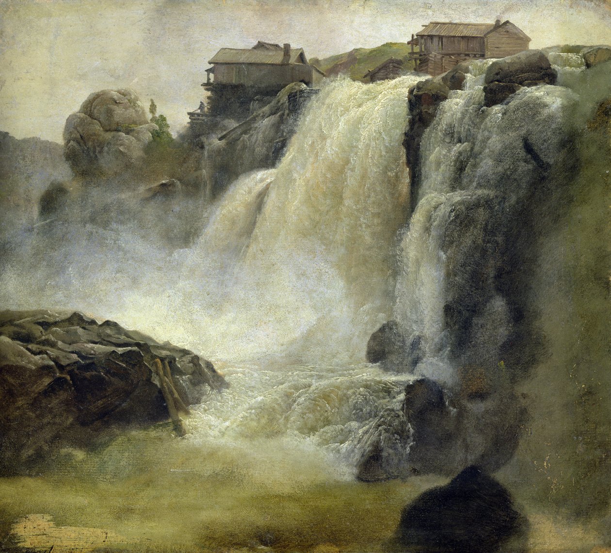 Haugfoss in Norvegia, 1827 da Christian Ernst Bernhard Morgenstern
