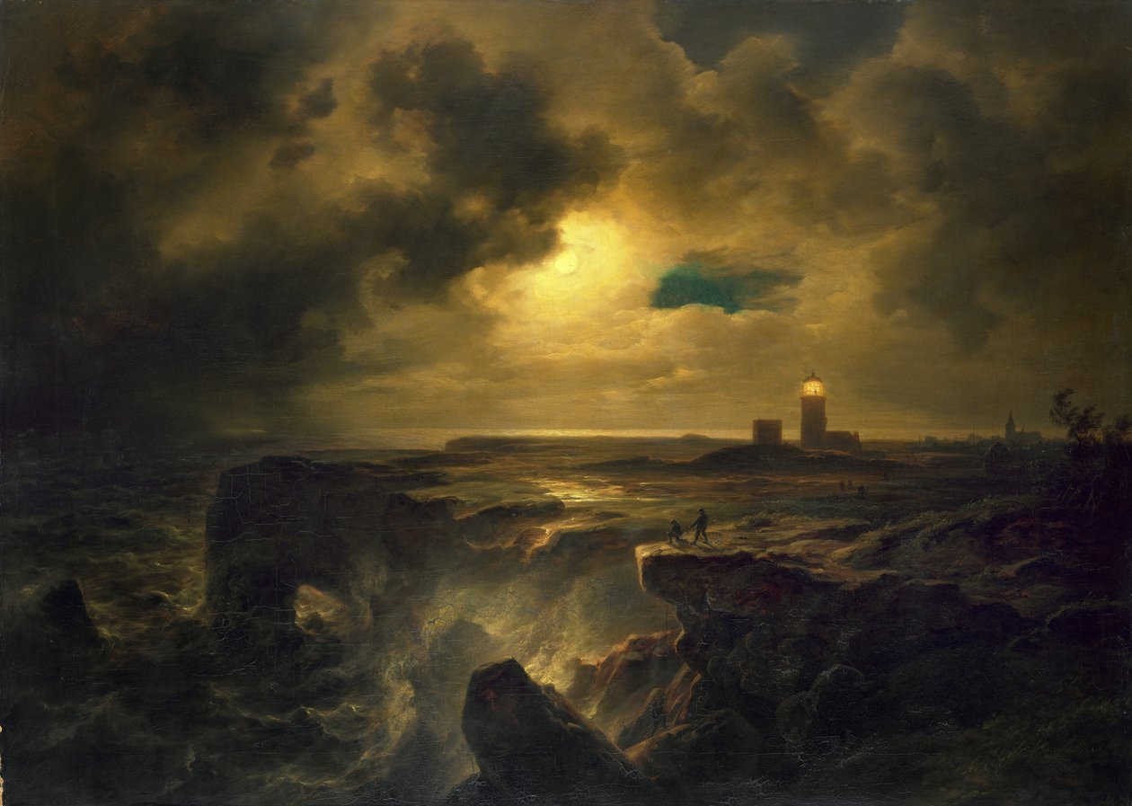 Helgoland al chiaro di luna da Christian Ernst Bernhard Morgenstern
