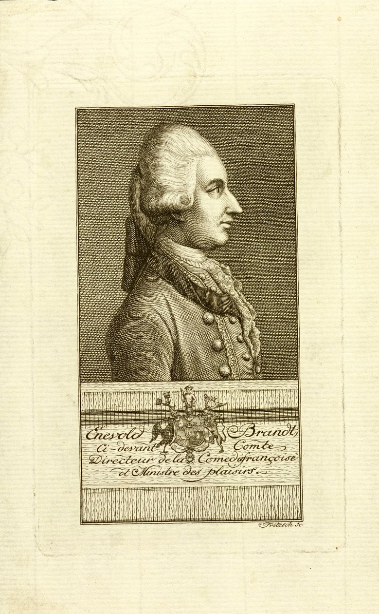 Ritratto del Conte Enevold Brandt, 1773 da Christian Friedrich Fritzsch