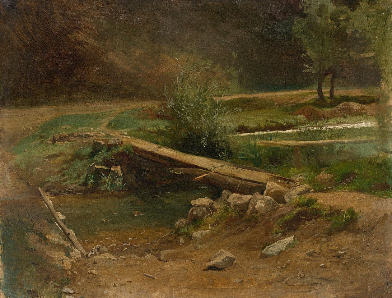 Ponte su un torrente da Christian Friedrich Gille