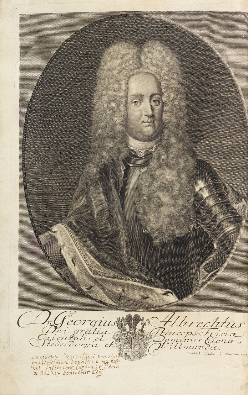 Ritratto del principe Giorgio Alberto di Frisia orientale da Christian Fritzsch