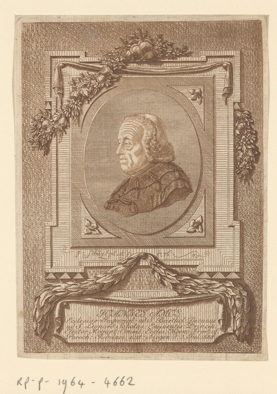 Ritratto di Johann Baptist Amos da Christian Georg Schütz (I)