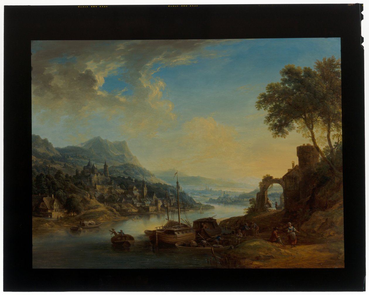 Una coppia di paesaggi renani da Christian Georg the Elder Schuetz