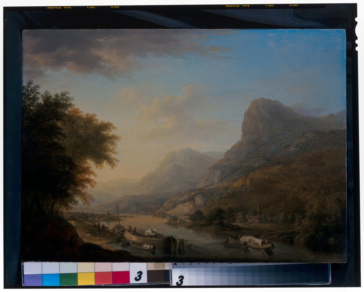 Paesaggio fluviale montuoso da Christian Georg the Elder Schuetz