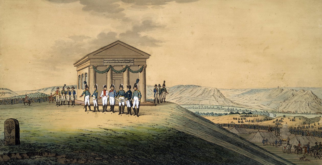 La visita di Napoleone e Alessandro I al campo di battaglia di Jena da Christian Gottfried Geissler