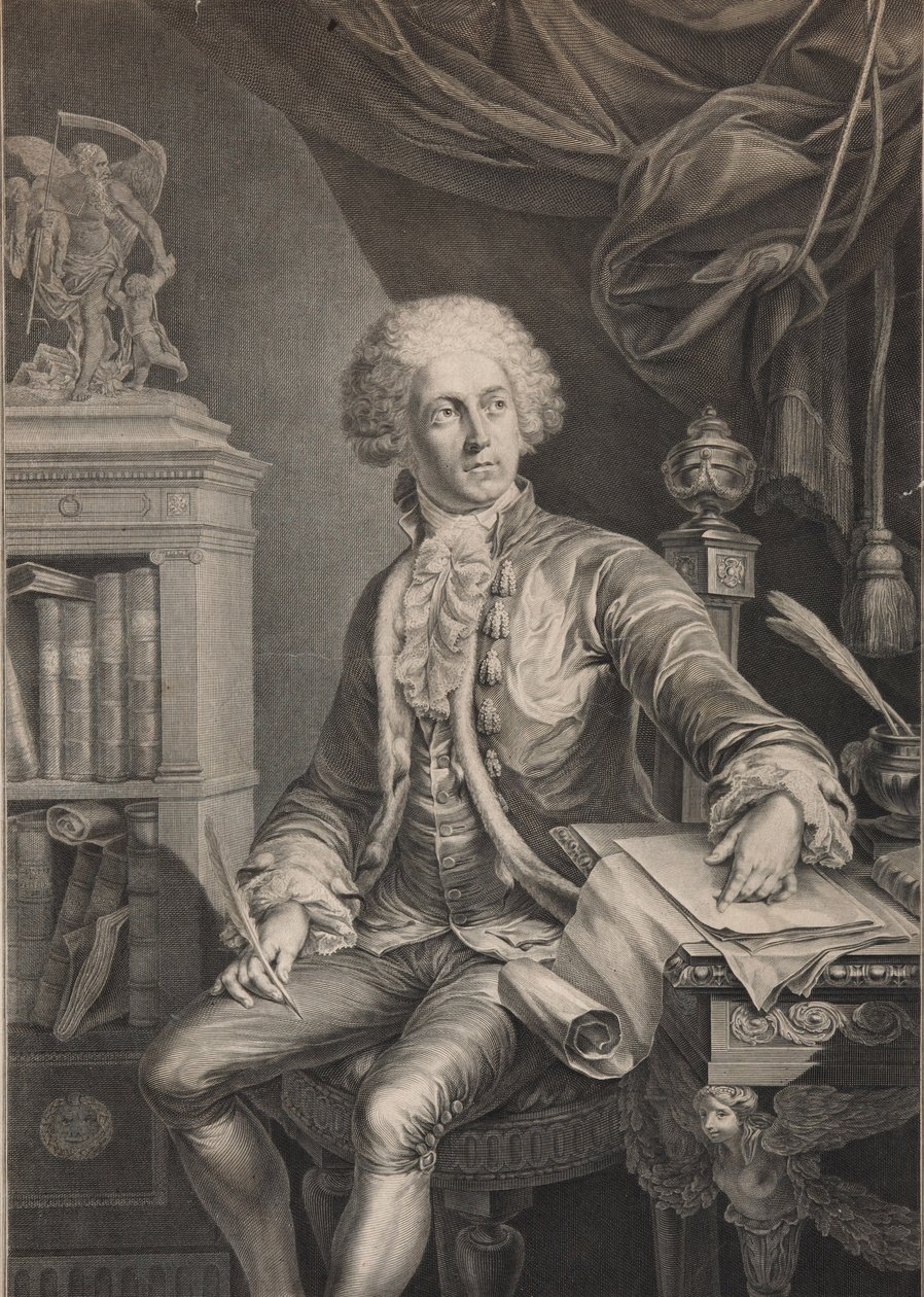 Ritratto del principe Alexander Michaylovich Belosselsky-Belozersky 1752-1809, ultimo quarto del XVIII sec da Christian Gottlieb Schultze