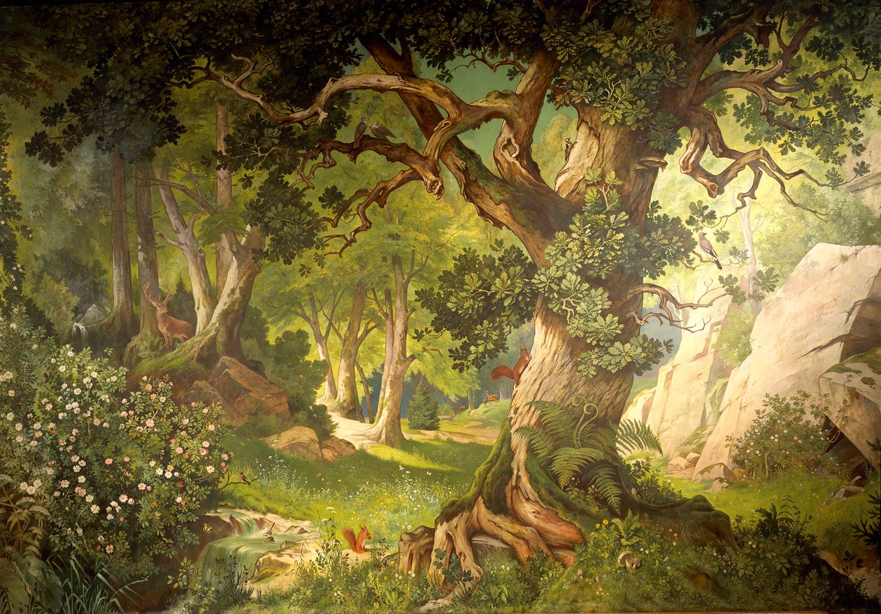 Il giardino del mago Klingsor, dal ciclo di Parzival, Grande Sala della Musica, c.1883-84 da Christian Jank