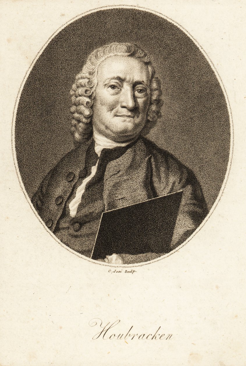 Ritratto ovale di Arnold Houbracken da Christian Josi