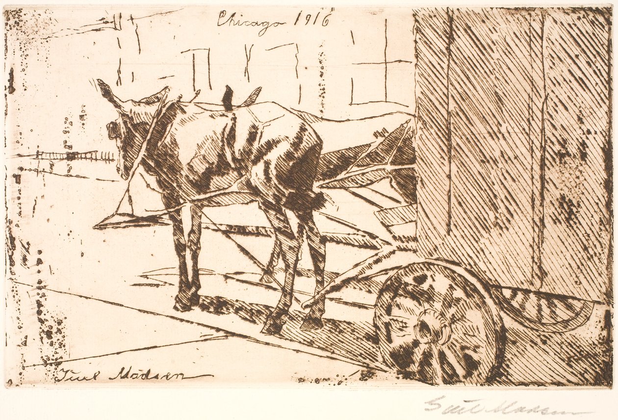 Veicolo con muli da Christian Juel Madsen