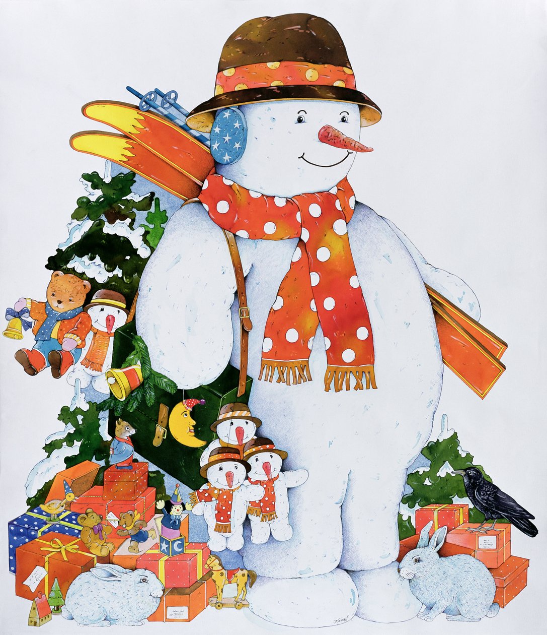 Pupazzo di Neve con Sci, 1998 da Christian Kaempf