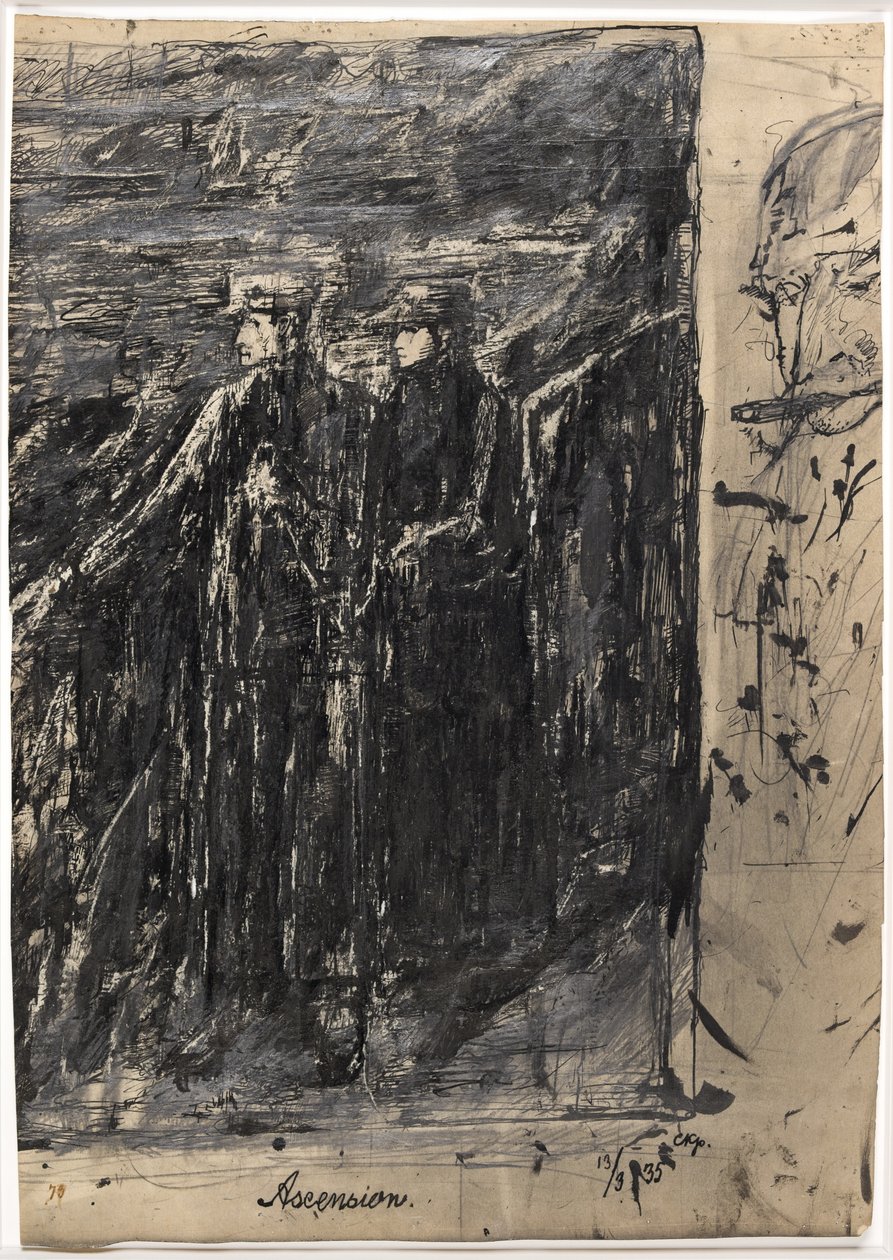 Ascensione. Uomo e donna. A destra testa di uomo con sigaro da Christian Kongstad Petersen