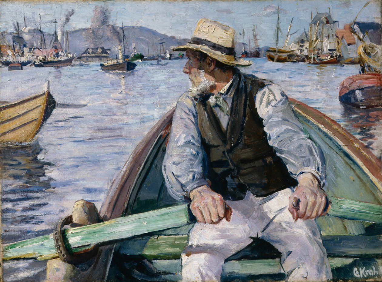 Guarda avanti, baia di Bergen da Christian Krohg